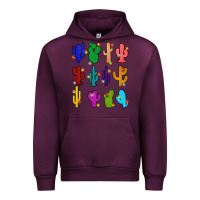 Mauve Wine christmas glitter cactus Urban Hoodie - Zillion Design Studio