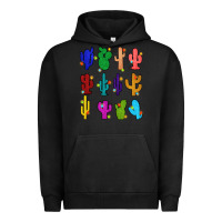 Pigment Black christmas glitter cactus Urban Hoodie - Zillion Design Studio