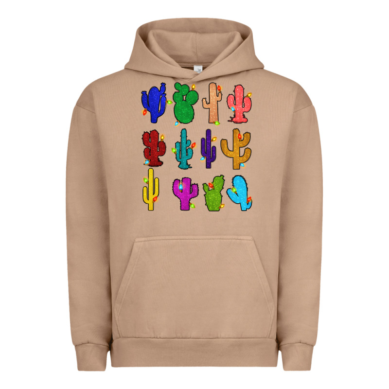 Christmas Glitter Cactus Urban Hoodie by Zillion Design Studio | Teevron