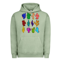 Pigment Oil Green christmas glitter cactus Urban Hoodie - Zillion Design Studio