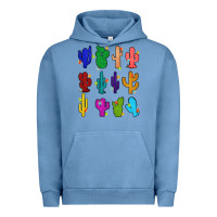Pigment Pebble Blue christmas glitter cactus Urban Hoodie - Zillion Design Studio