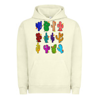 Pigment Pistachio christmas glitter cactus Urban Hoodie - Zillion Design Studio
