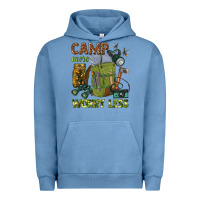 Pigment Pebble Blue camp more worry less Urban Hoodie - texasbilliewilder