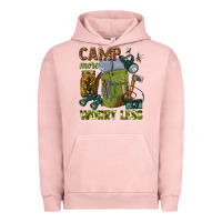 Pigment Salmon camp more worry less Urban Hoodie - texasbilliewilder
