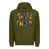Army Green teacher can hear what a child cannot say Premium Hoodie - Zillion Design Studio
