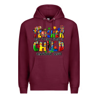 Burgundy teacher can hear what a child cannot say Premium Hoodie - Zillion Design Studio