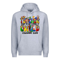 Heather Grey teacher can hear what a child cannot say Premium Hoodie - Zillion Design Studio