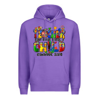 Purple teacher can hear what a child cannot say Premium Hoodie - Zillion Design Studio