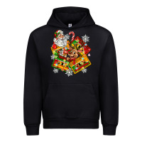 Black christmas cassette tapes Urban Hoodie - Zillion Design Studio
