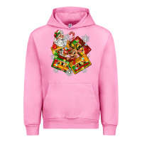 Fuchsia Pink christmas cassette tapes Urban Hoodie - Zillion Design Studio