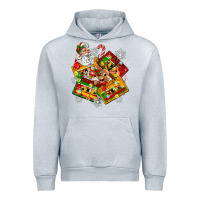 Heather Grey christmas cassette tapes Urban Hoodie - Zillion Design Studio