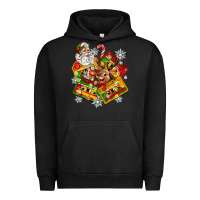 Pigment Black christmas cassette tapes Urban Hoodie - Zillion Design Studio