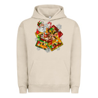 Pigment French Oak christmas cassette tapes Urban Hoodie - Zillion Design Studio