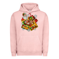 Pigment Salmon christmas cassette tapes Urban Hoodie - Zillion Design Studio