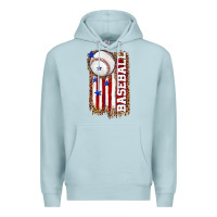 Blue Mist baseball american flag Premium Hoodie - texasbilliewilder