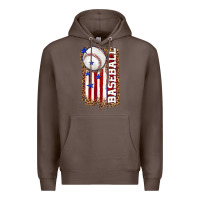 Coffee baseball american flag Premium Hoodie - texasbilliewilder