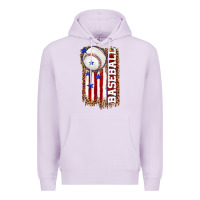 Lilac baseball american flag Premium Hoodie - texasbilliewilder