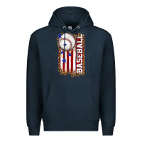 Navy baseball american flag Premium Hoodie - texasbilliewilder