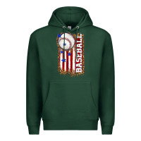 Sports Green baseball american flag Premium Hoodie - texasbilliewilder
