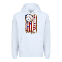 White baseball american flag Premium Hoodie - texasbilliewilder