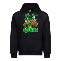 Black green ribbon liver cancer afro girl sneakers Urban Hoodie - RanaPortraitStore