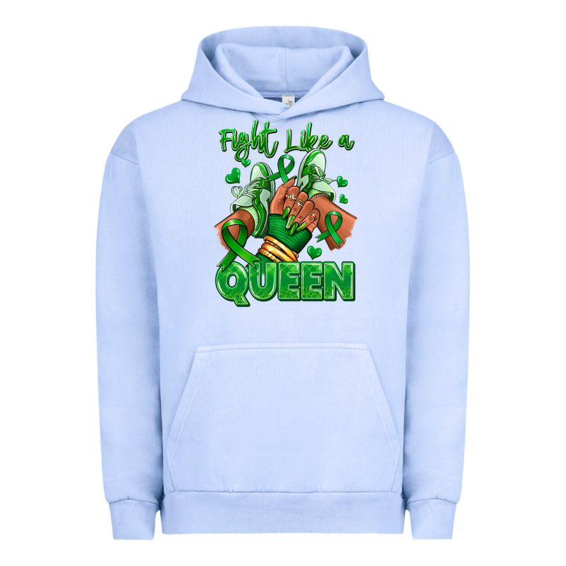 Green Ribbon Liver Cancer Afro Girl Sneakers Urban Hoodie by RanaPortraitStore | Teevron
