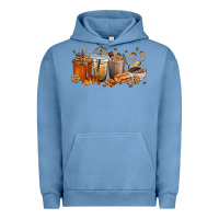 Pigment Pebble Blue cookie coffee cups Urban Hoodie - texasbilliewilder