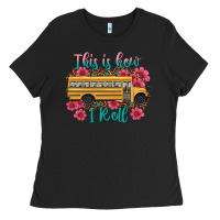 Black this is how i roll school bus Ladies Tee - Artiststas