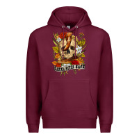 Burgundy karma bites back Premium Hoodie - RanaPortraitStore