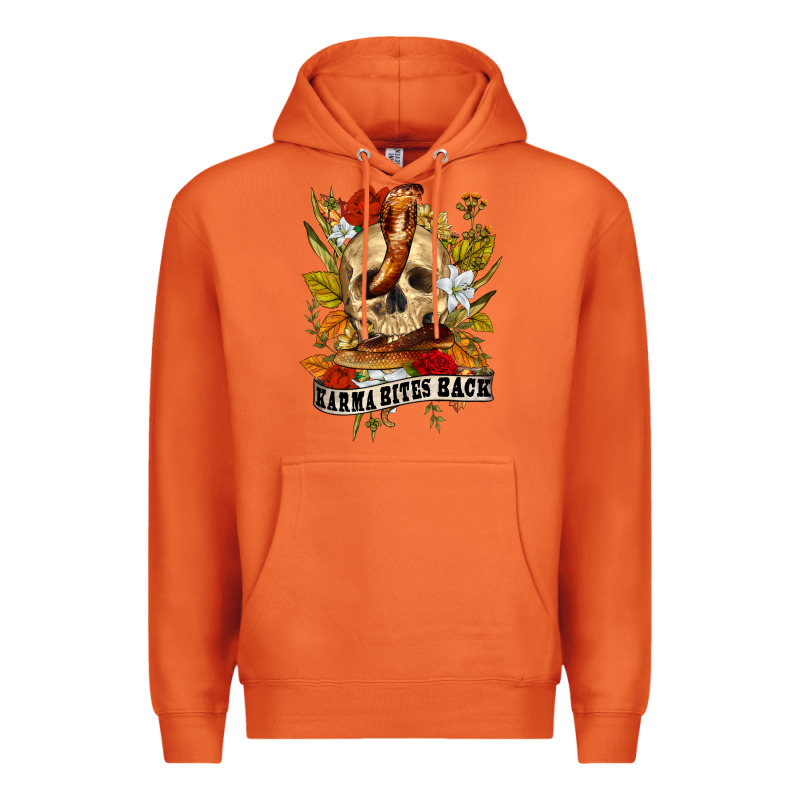 Karma Bites Back Premium Hoodie by RanaPortraitStore | Teevron