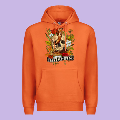 Karma Bites Back Premium Hoodie Designed By Ranaportraitstore