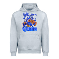 Heather Grey fight like a queen navy blue colon cancer afro gir Urban Hoodie - RanaPortraitStore