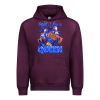 Mauve Wine fight like a queen navy blue colon cancer afro gir Urban Hoodie - RanaPortraitStore