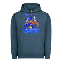 Pigment Midnight Navy fight like a queen navy blue colon cancer afro gir Urban Hoodie - RanaPortraitStore