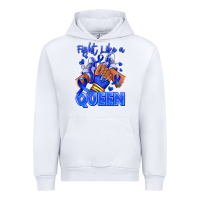 White fight like a queen navy blue colon cancer afro gir Urban Hoodie - RanaPortraitStore