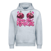 Heather Grey save the pumpkins breast cancer Urban Hoodie - RanaPortraitStore