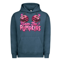 Pigment Midnight Navy save the pumpkins breast cancer Urban Hoodie - RanaPortraitStore
