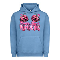 Pigment Pebble Blue save the pumpkins breast cancer Urban Hoodie - RanaPortraitStore