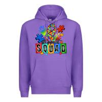 Purple support squad autism Premium Hoodie - Zillion Design Studio