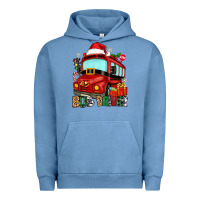 Pigment Pebble Blue christmas bus driver Urban Hoodie - Zillion Design Studio