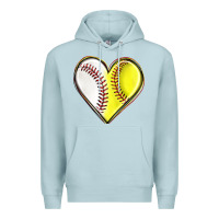 Blue Mist baseball and softball heart Premium Hoodie - texasbilliewilder