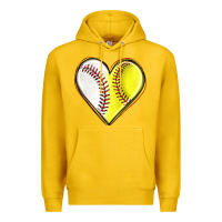 Lemon baseball and softball heart Premium Hoodie - texasbilliewilder
