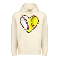 Sandshell baseball and softball heart Premium Hoodie - texasbilliewilder