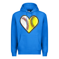 True Royal baseball and softball heart Premium Hoodie - texasbilliewilder