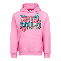 Fuchsia Pink dental squad with cowhide Urban Hoodie - texasbilliewilder