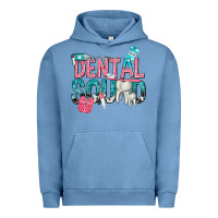 Pigment Pebble Blue dental squad with cowhide Urban Hoodie - texasbilliewilder
