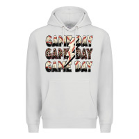 Dove Grey game day game day baseball lightning bolt Premium Hoodie - Zillion Design Studio