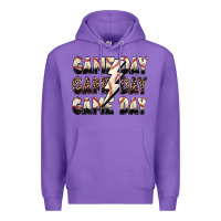 Purple game day game day baseball lightning bolt Premium Hoodie - Zillion Design Studio