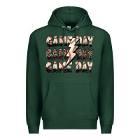 Sports Green game day game day baseball lightning bolt Premium Hoodie - Zillion Design Studio