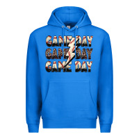 True Royal game day game day baseball lightning bolt Premium Hoodie - Zillion Design Studio